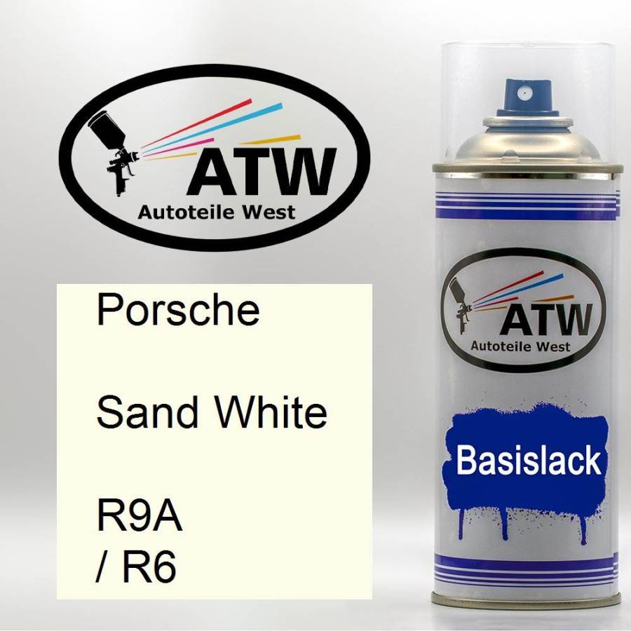 Porsche, Sand White, R9A / R6: 400ml Sprühdose, von ATW Autoteile West.